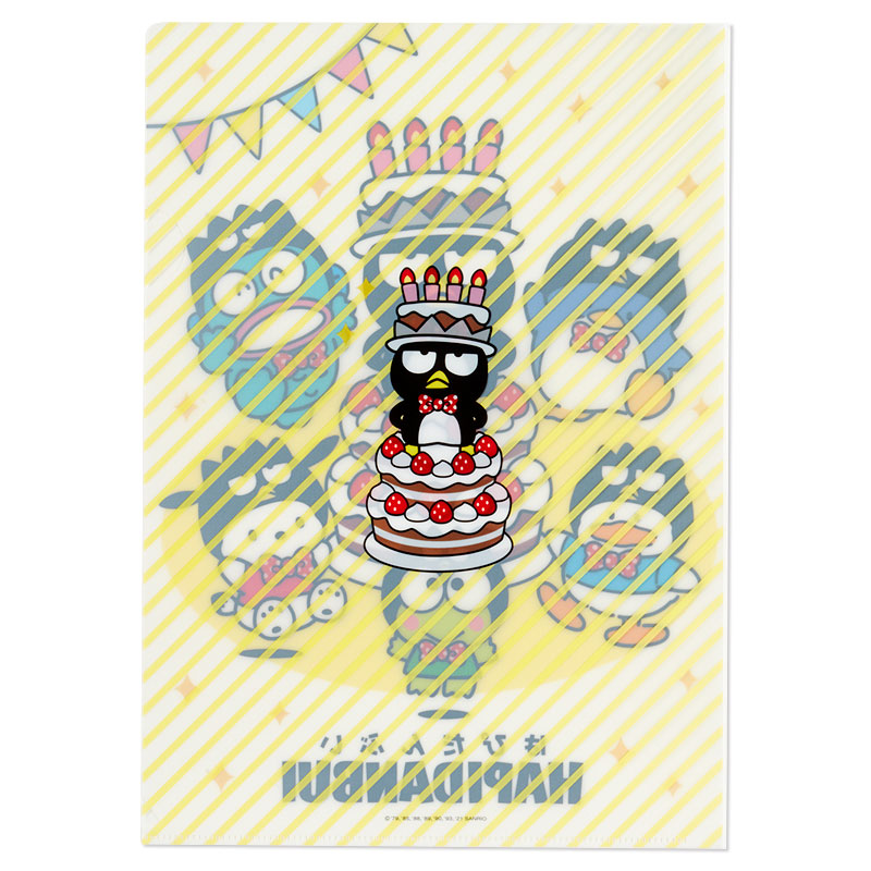 เซ็ตแฟ้ม Happy Birthday Badtz-Maru x Hapidanbui เป็นแฟ้ม A4 กับแฟ้ม Ticket Holder (เอาไปใส่หน้ากากอนามัยได้ค่ะ)
