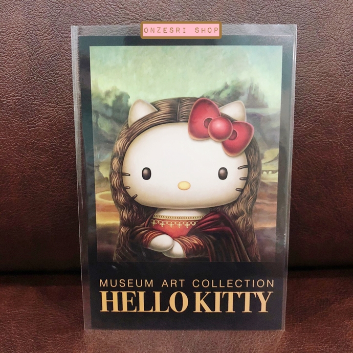 โปสการ์ด Hello Kitty Museum Art Collection Postcard from Japan (Limited) ลายภาพเขียน Mona Lisa / Leonardo da Vinci