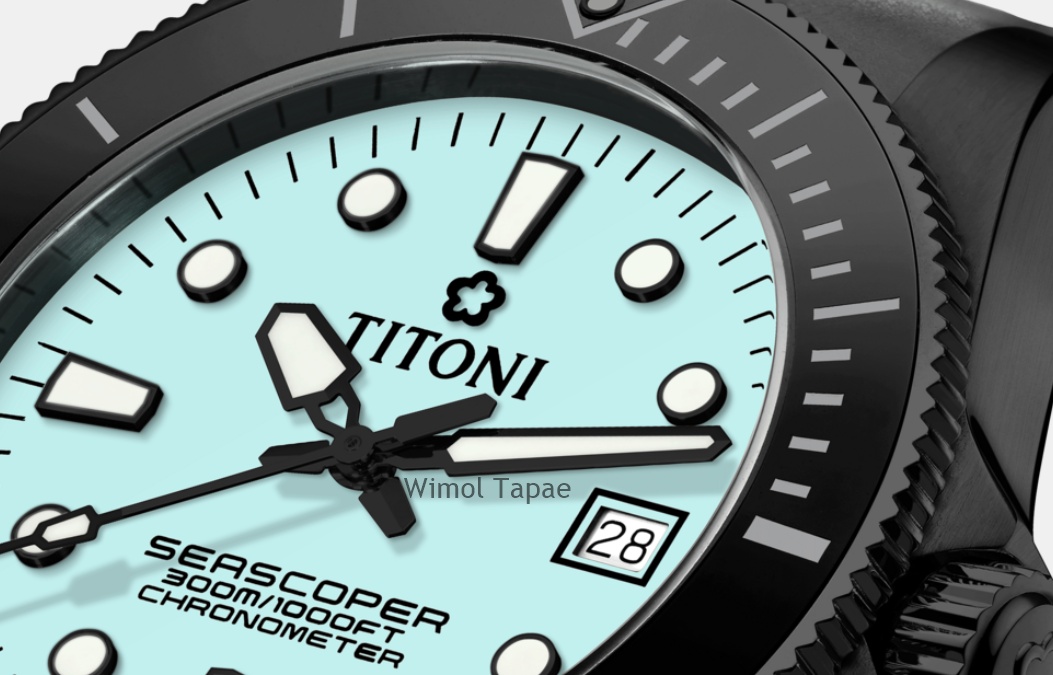 นาฬิกา TITONI Seascoper 300 CHRONOMETER Ice Blue DLC Limited Edition