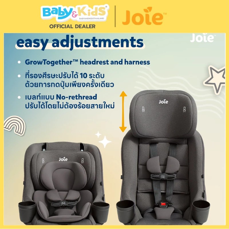 Joie Chili Spin 360 คาร์ซีท คาร์ซีทเด็ก เด็กแรกเกิด - 29 kgs แบบ 2-in-1 มาตรฐาน USA. สี shale