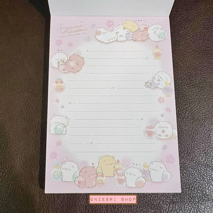 สมุดฉีก Funwari Necolon แบบลายพร้อย ขนาด 14.8 x 10.5 ซม. มี 4 ลาย รวม 100 แผ่น