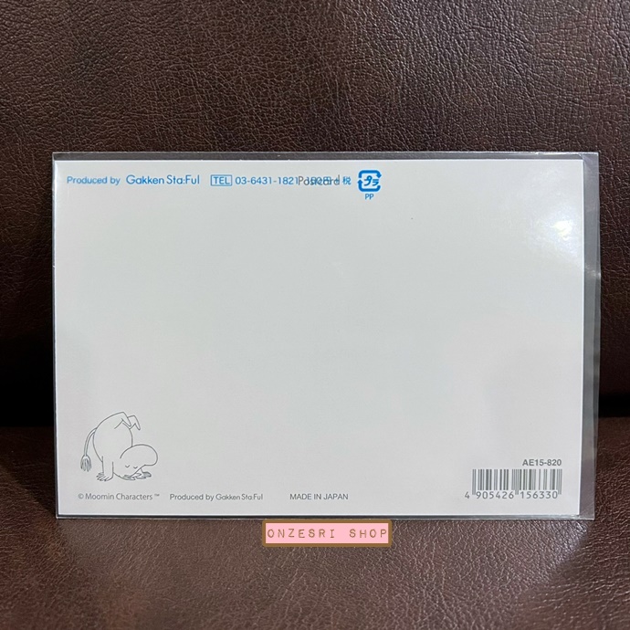 โปสการ์ด Moomin Postcard ญี่ปุ่น ลายสีฟ้า (Letter) ขนาด 14.8 x 10 ซม.