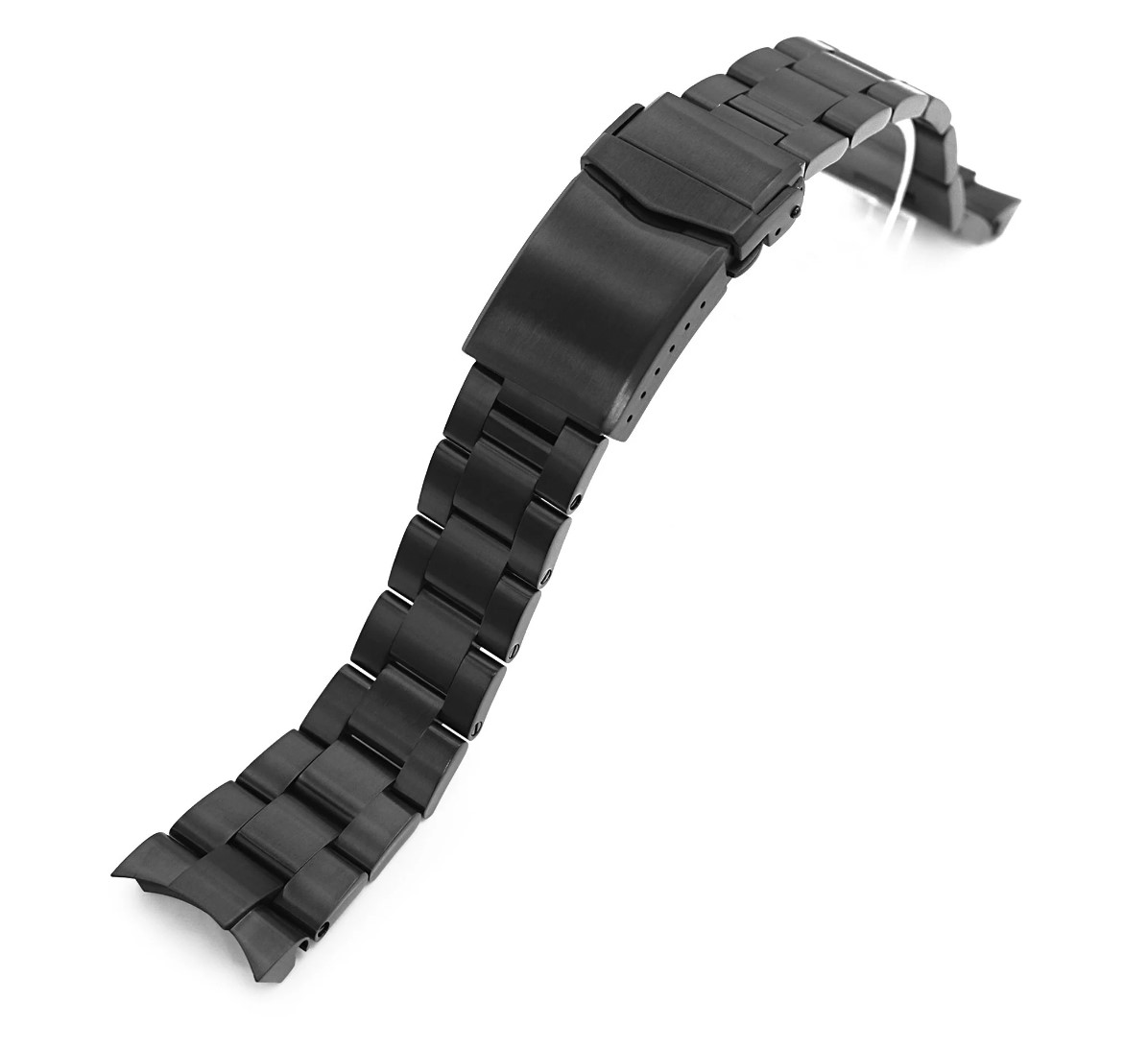 22mm Super-O Boyer Orient Black Kamasu, 316L Stainless Steel Diamond-like Carbon (DLC coating) V-Clasp