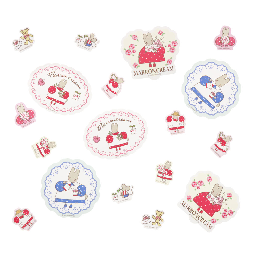 สติกเกอร์ Sanrio Characters Retro Collection แบบ Marron Cream มี 2 ขนาดในแพ็ค ขนาด 6 x 6 ซม. / 2.5 x 2.5 ซม. รวม 18 ชิ้น