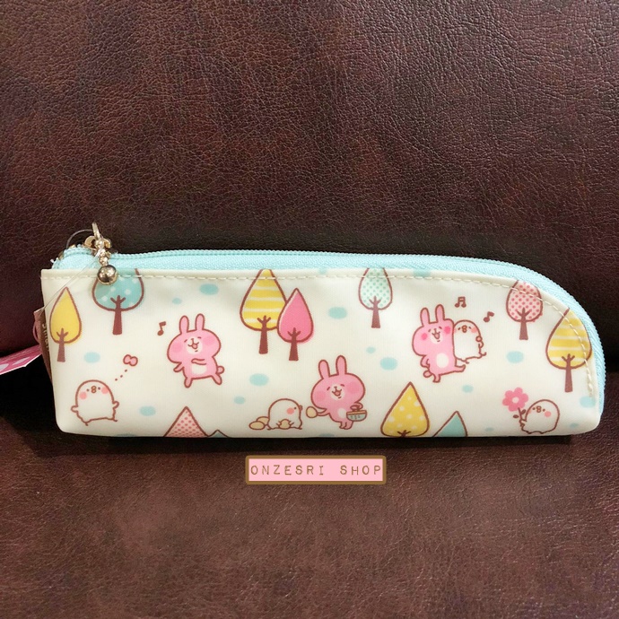 กระเป๋าใส่เครื่องเขียน Kanahei Pen Pouch ลายสีขาว ขนาด 5.5 x 18 x 3.5 ซม.