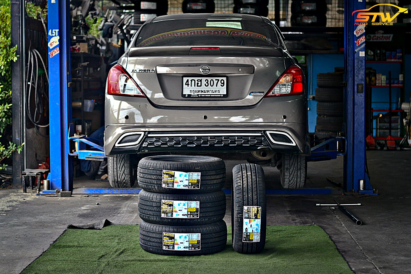 ยาง BLACKHAWK HH11 195/55R15 85V ติดตั้งใส่ NISSAN ALMERA