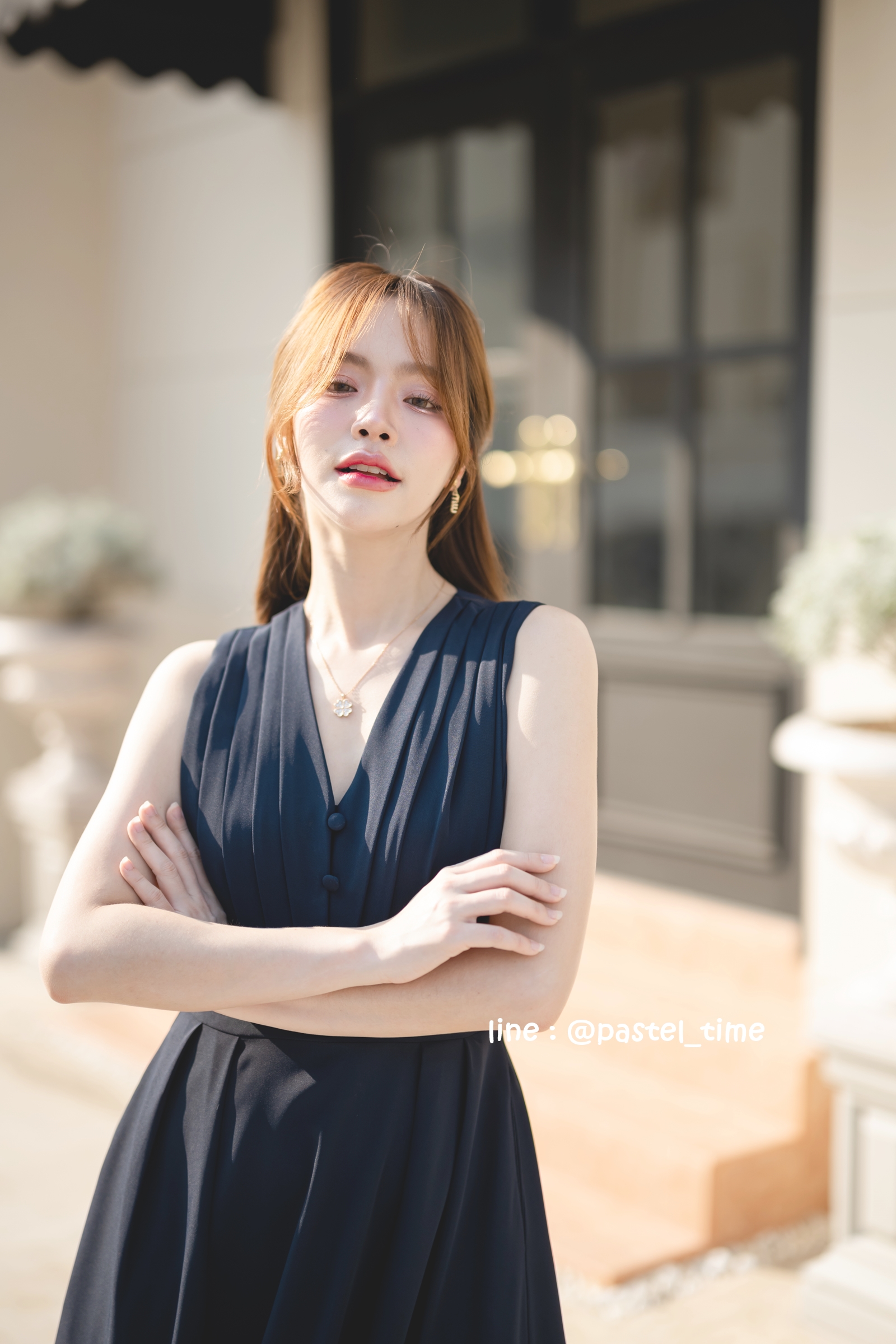 Aubrey Midi Dress : สีกรม **มีแต่XL**