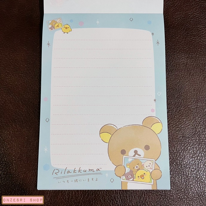 สมุดฉีก Rilakkuma Close to you แบบ Laundry ขนาด 14.8 x 10.5 ซม. มี 4 ลาย รวม 100 แผ่น