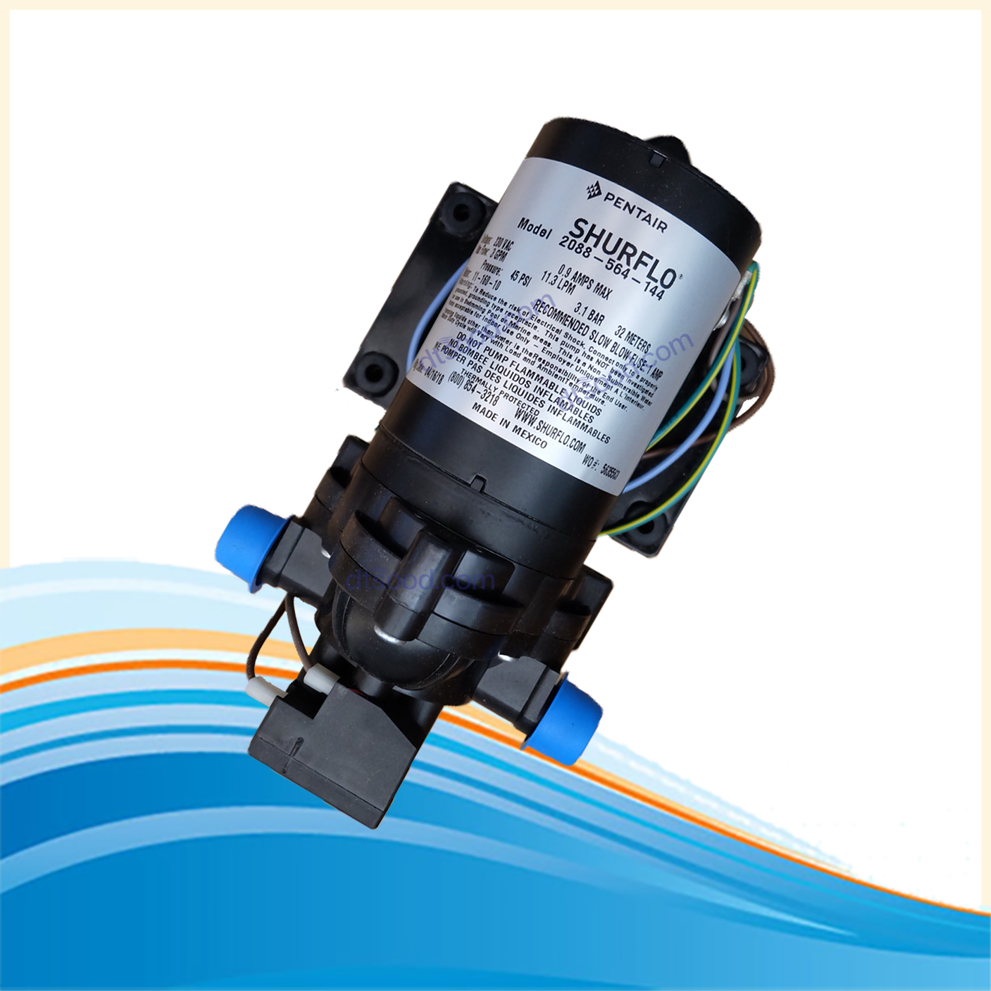 ปั๊มจ่ายน้ำ Delivery Pump Shurflo 3.0 GPM สำหรับตู้น้ำหยอดเหรียญ ยี่ห้อ Shurflo
