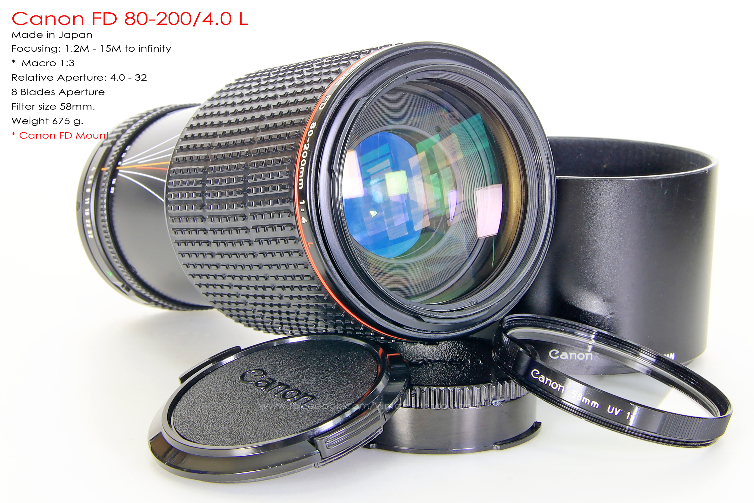 Canon FDn 80-200/4.0 L เลนส์มือหมุนเกรดโปร L รุ่นแรกๆของ Canon