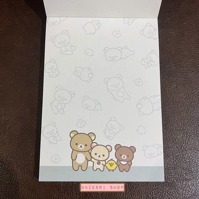 สมุดฉีก Rilakkuma - New Basic Rilakkuma แบบสีขาว ขนาด 14.8 x 10.5 ซม. มี 4 ลาย รวม 100 แผ่น