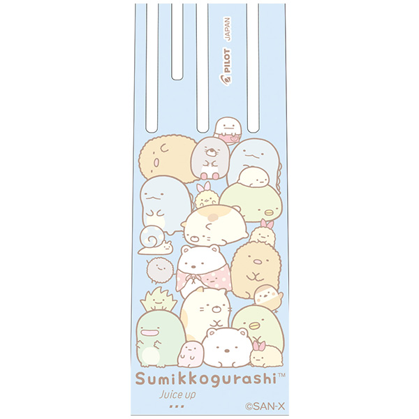 ปากกาหมึกเจล Pilot Juice up 3 ลาย Sumikko Gurashi - Full of Sumikko สีฟ้า หัว 0.4 หมึก 3 สี (แดง ดำ น้ำเงิน)