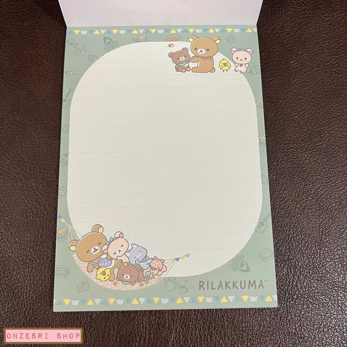 สมุดฉีก Rilakkuma Komorebi Camp แบบ Sleepy ขนาด 14.8 x 10.5 ซม. มี 4 ลาย รวม 100 แผ่น