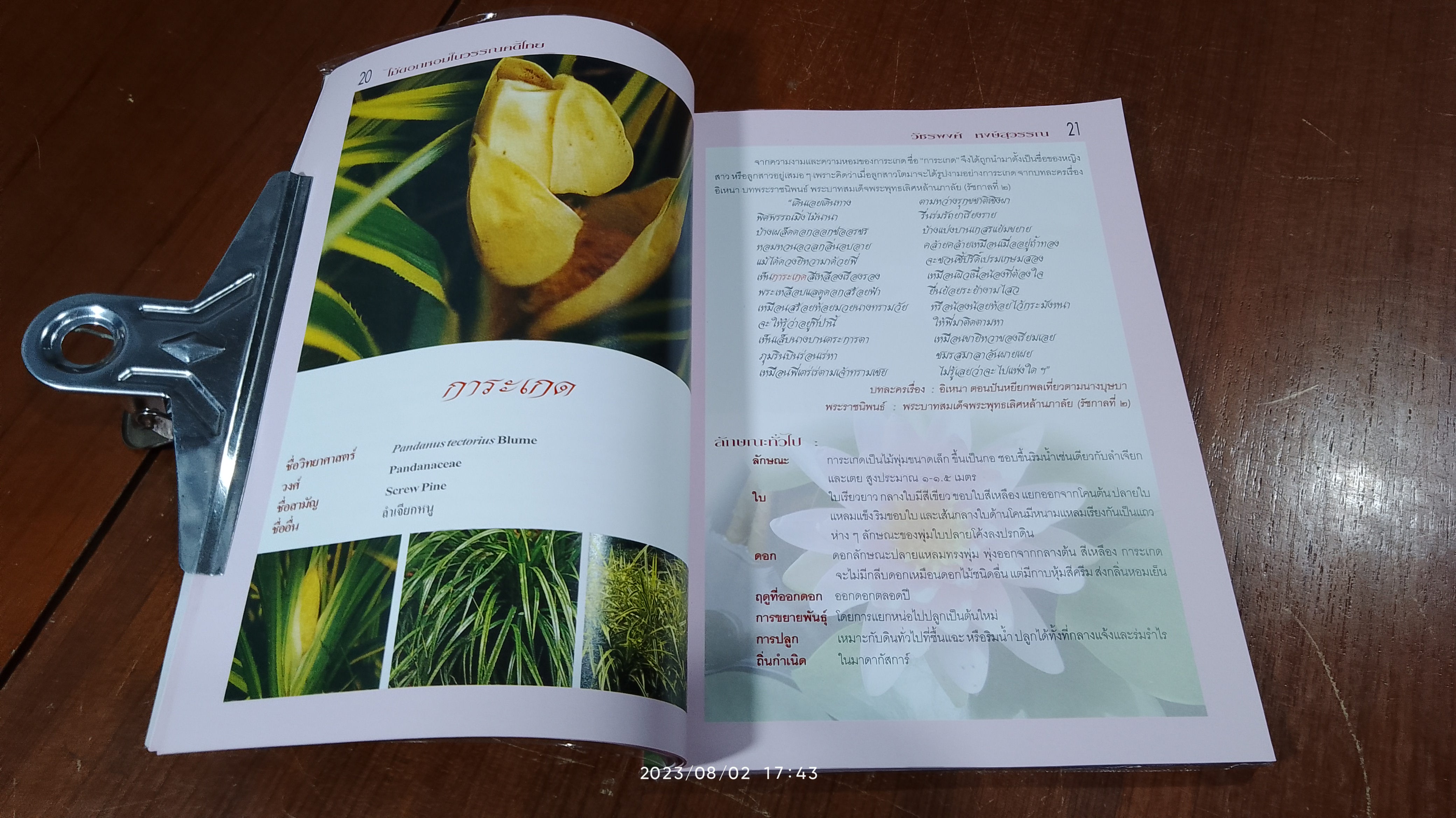 ไม้ดอกหอมในวรรณคดีไทย / วัชรพงศ์ หงษ์สุวรรณ