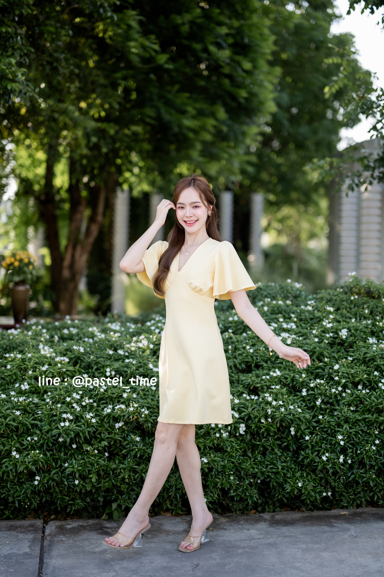 Sassy Flare Dress : สีเหลือง