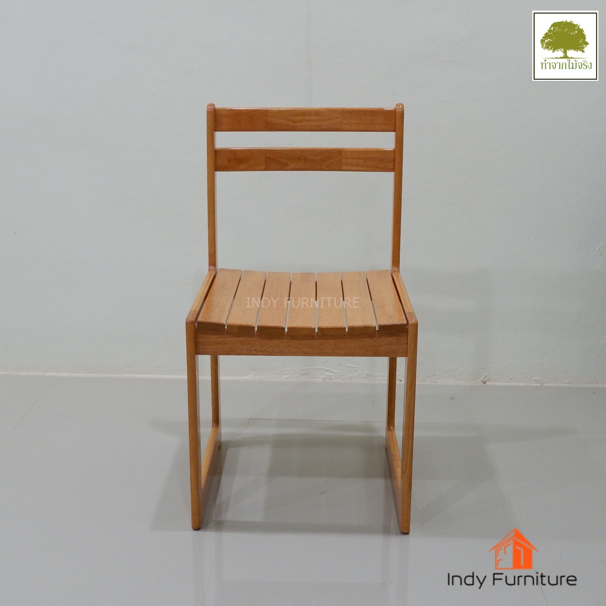 เก้าอี ไม้ยางพารา รุ่น Ranard สี PU ธรรมชาติ