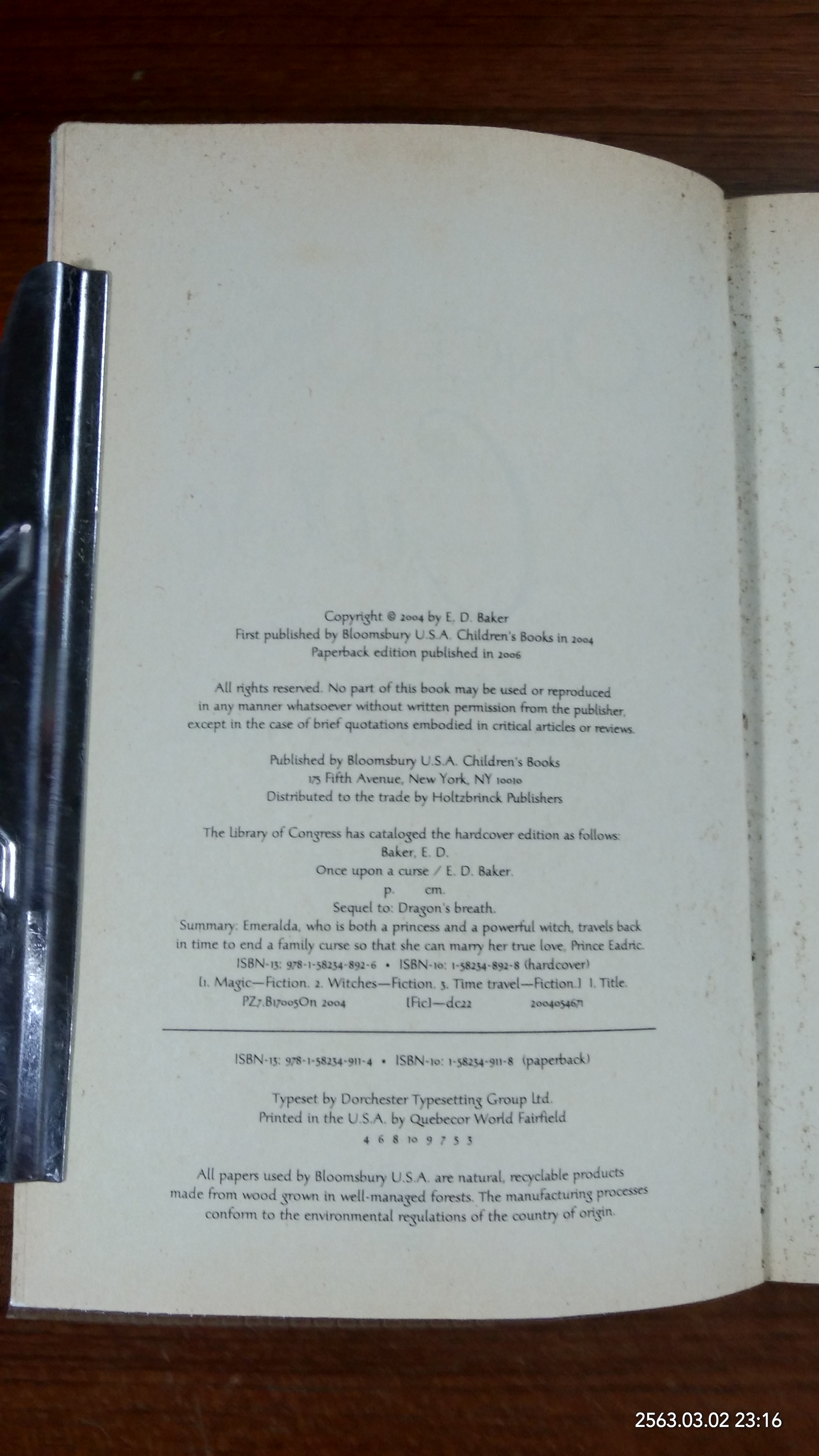 ONCE UPON A CURSE / E.D.BAKER