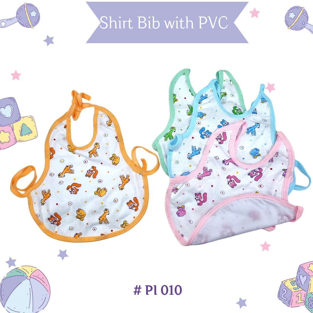 Baby Bibs, with PVC back size กันเปื้อนดอี้ยมหลังพลาสติก PI 010