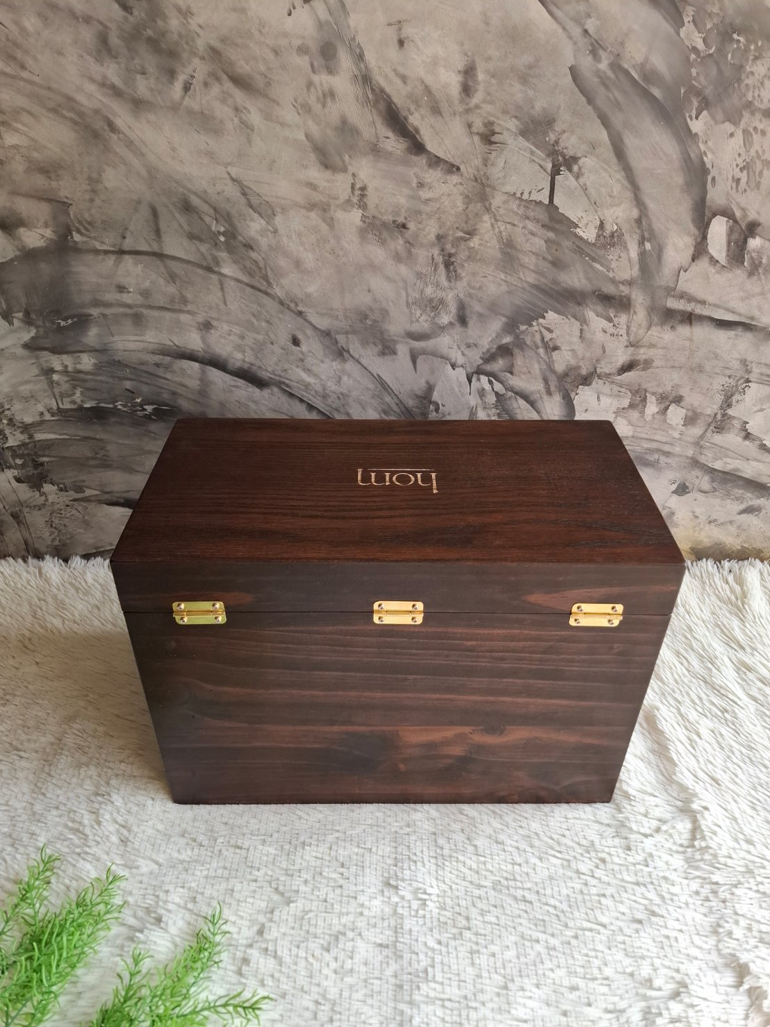 กล่องไม้สนแบบฝาล็อค