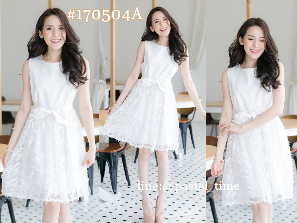 Diva Dazzling Dress – White สีขาว