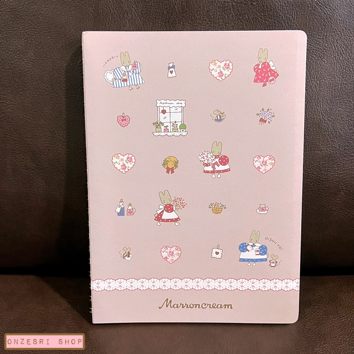 สมุดริมลวด ขนาด A5 ลาย Sanrio Characters Retro Collection แบบ Marron Cream ขนาด 21 x 15.8 x 1.5 ซม. มี 100 หน้า