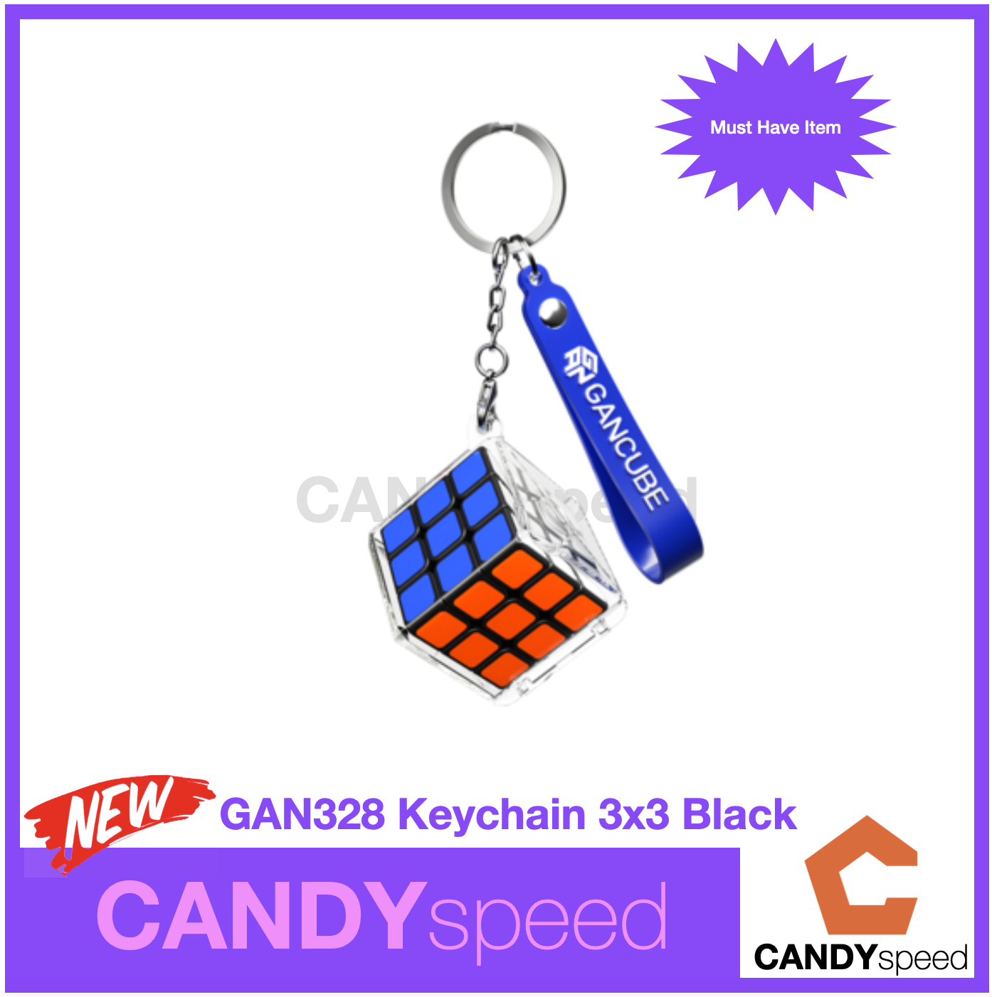 รูบิคพวงกุญแจ GAN330 Keychain Cube 3x3 Stickerless | By CANDYspeed