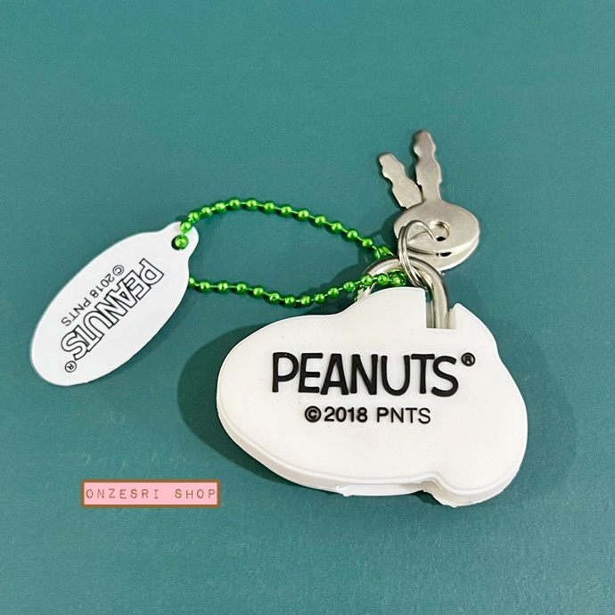 เซ็ตแม่กุญแจพร้อมลูกกุญแจ Korokoro Snoopy Mascot Padlock ทำจากยาง ขนาด 4.3 ซม. มี 3 แบบให้เลือก