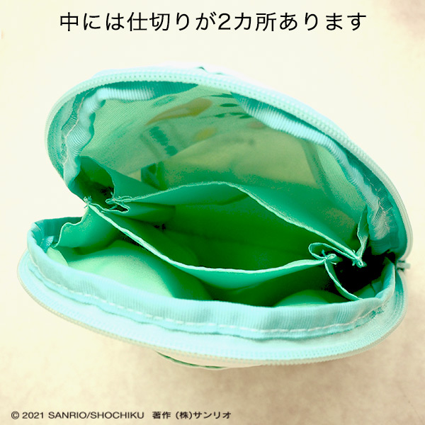 กระเป๋า Kabuki Nyantaro (Sanrio Japan Limited) Pouch ด้านหลังใส่ทิชชู่ได้ ด้านในมีหลายช่อง ขนาด 16 x 14 x 8 ซม.