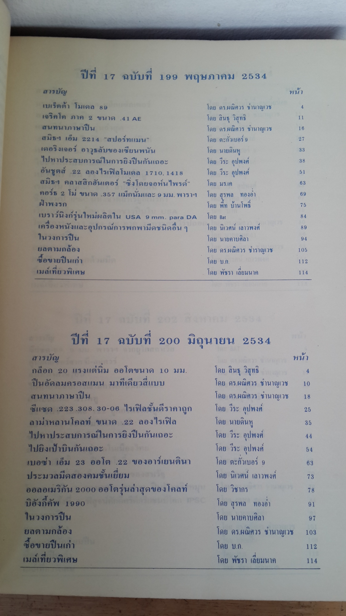 นิตยสาร อาวุธปืน รวมเล่มปี 2534 (ปกแข็ง)