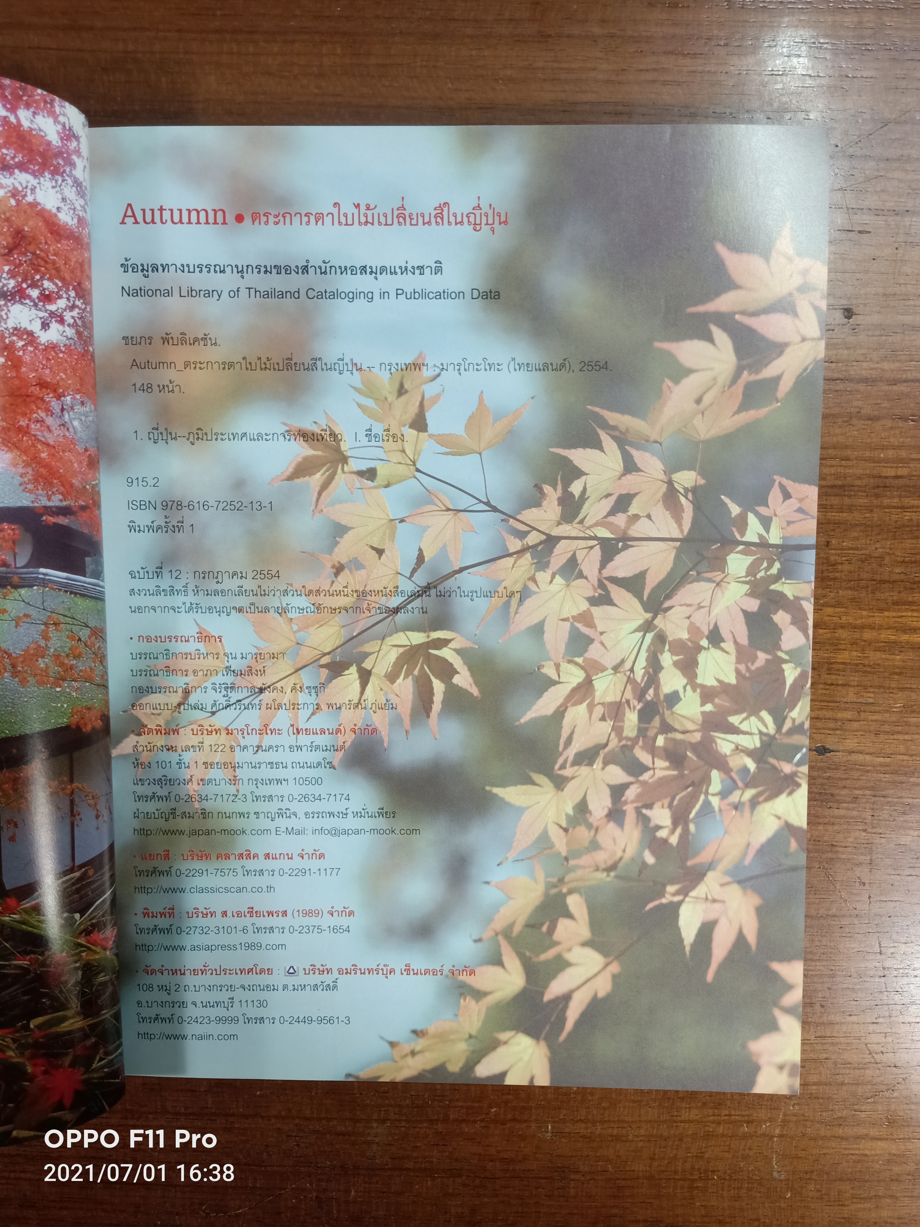 Autumn ตระการตาใบไม้เปลี่ยนสีในญี่ปุ่น / ชยภร พับลิเคชัน