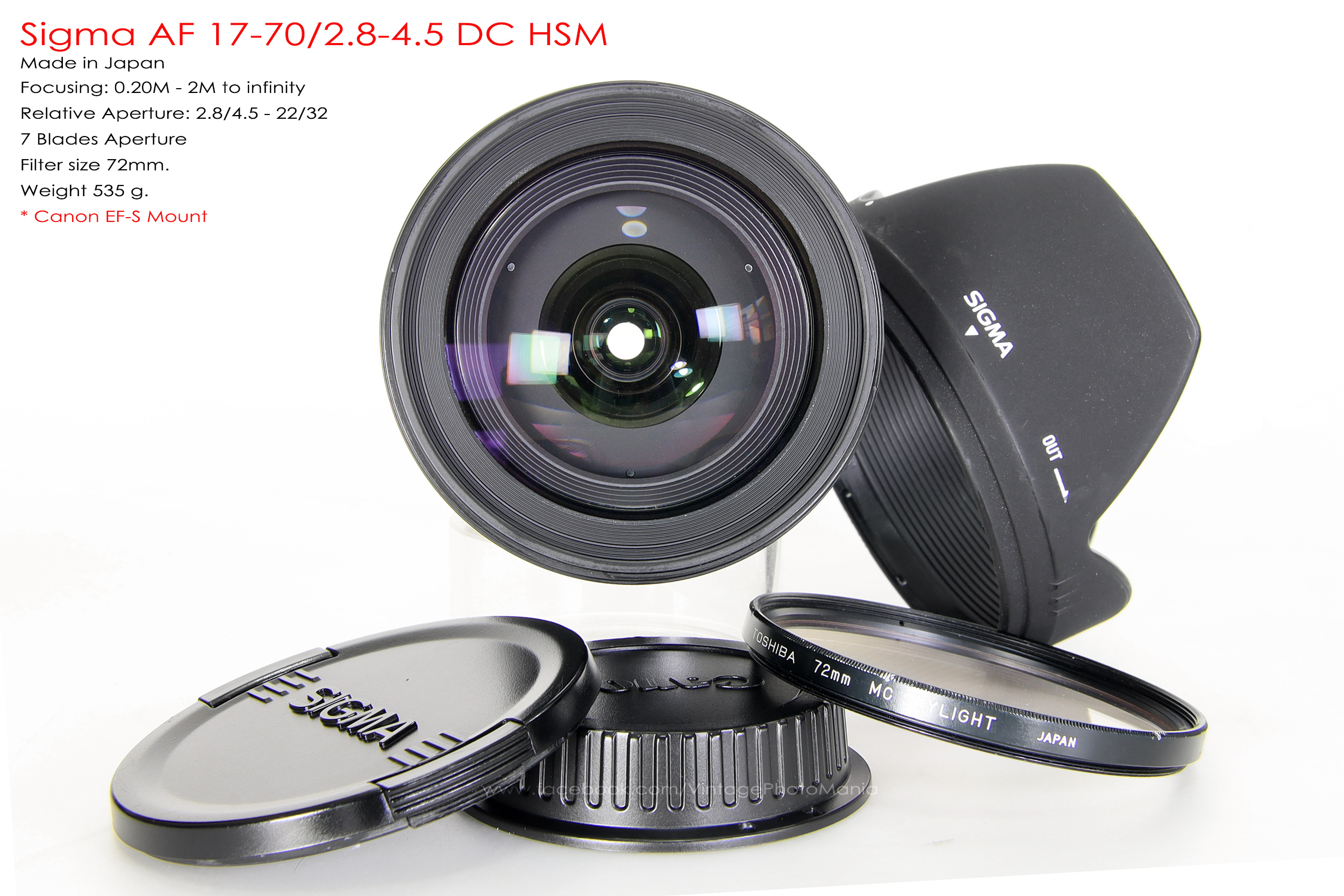 Sigma AF 17-70/2.8-4.5 DC HSM *Canon EF-S Mount [USED]