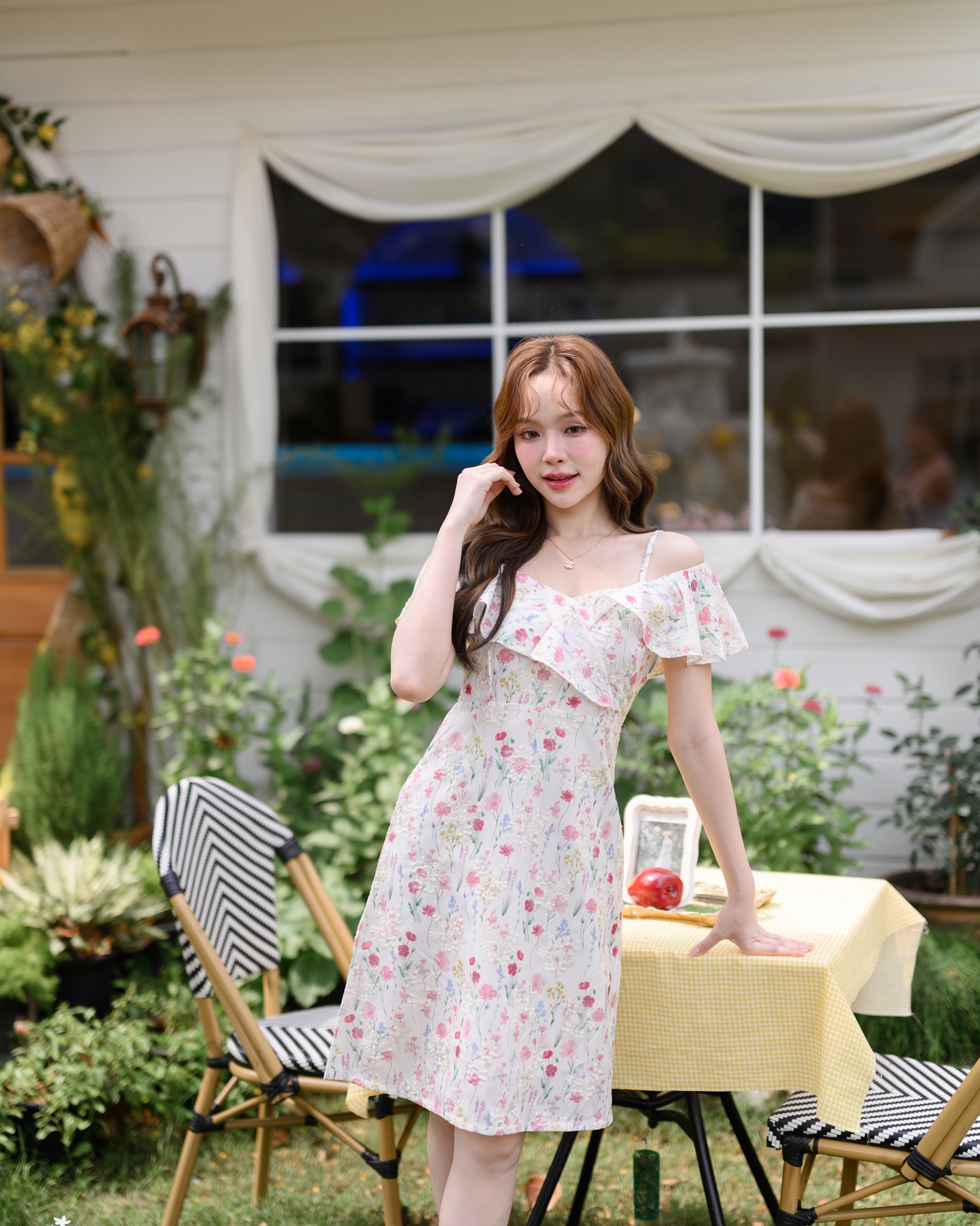 Blossom Breeze Off-shoulder Dress