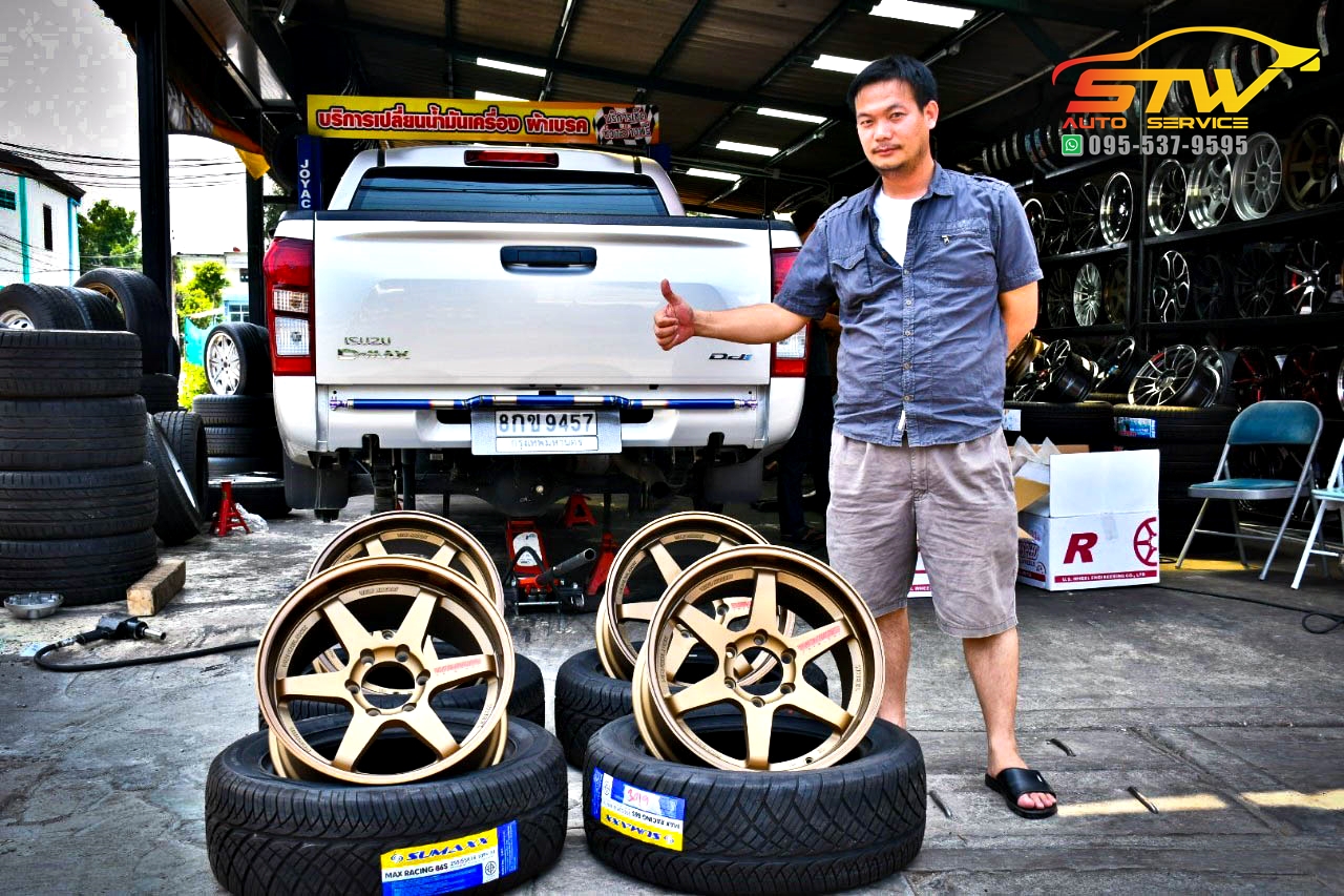 TE37 (หยอดแดง) 18x9.5-10.5 P.c.d6x139.7 Sumaxx 86s 255/55R18