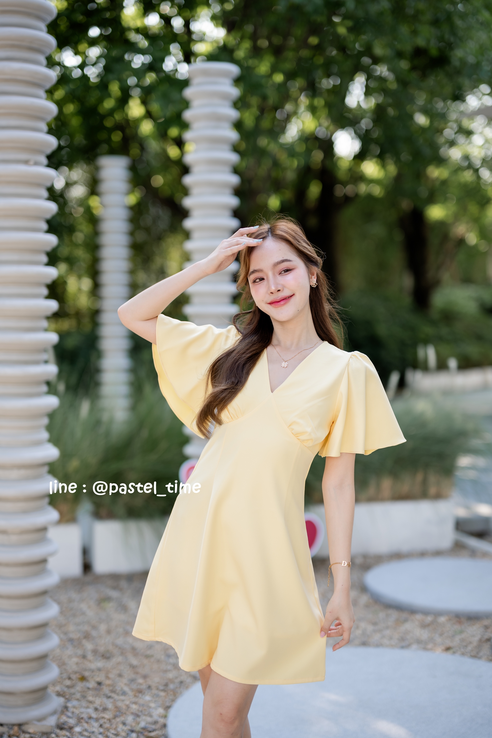 Sassy Flare Dress : สีเหลือง