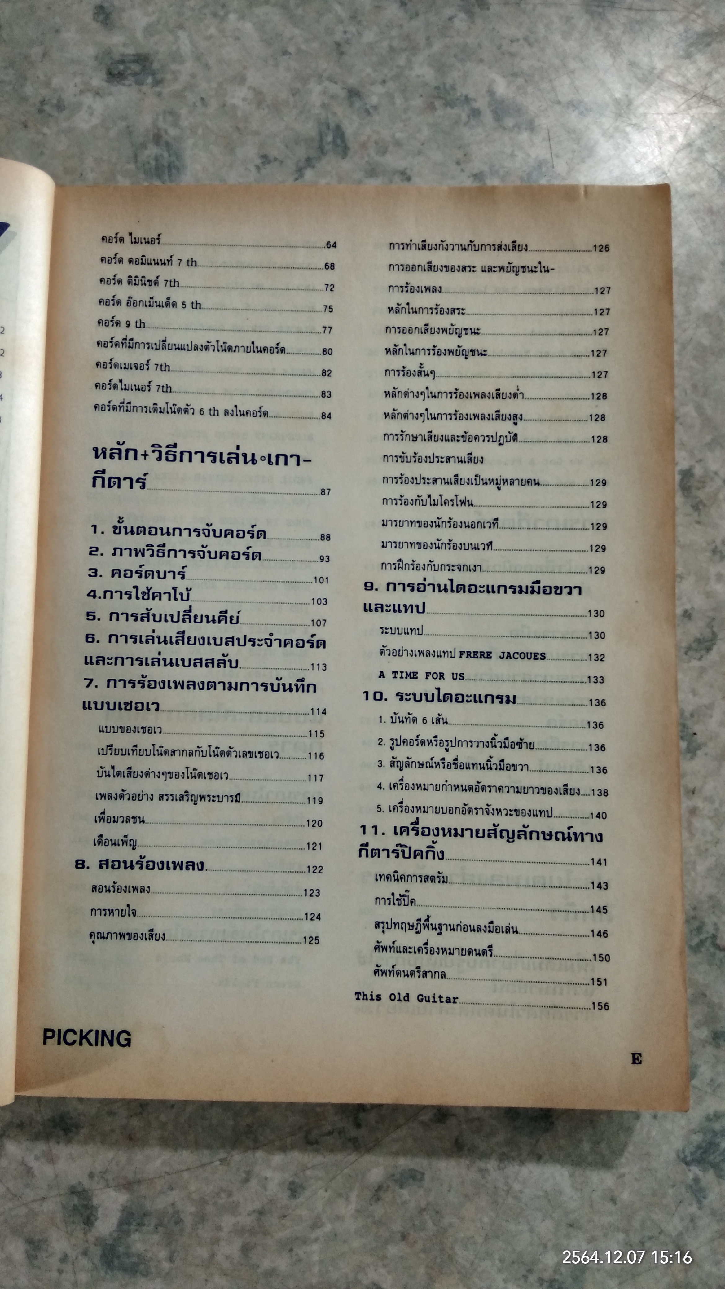 PICKING คู่มือ การเกากีต้าร์ / ช.เดชอุดม