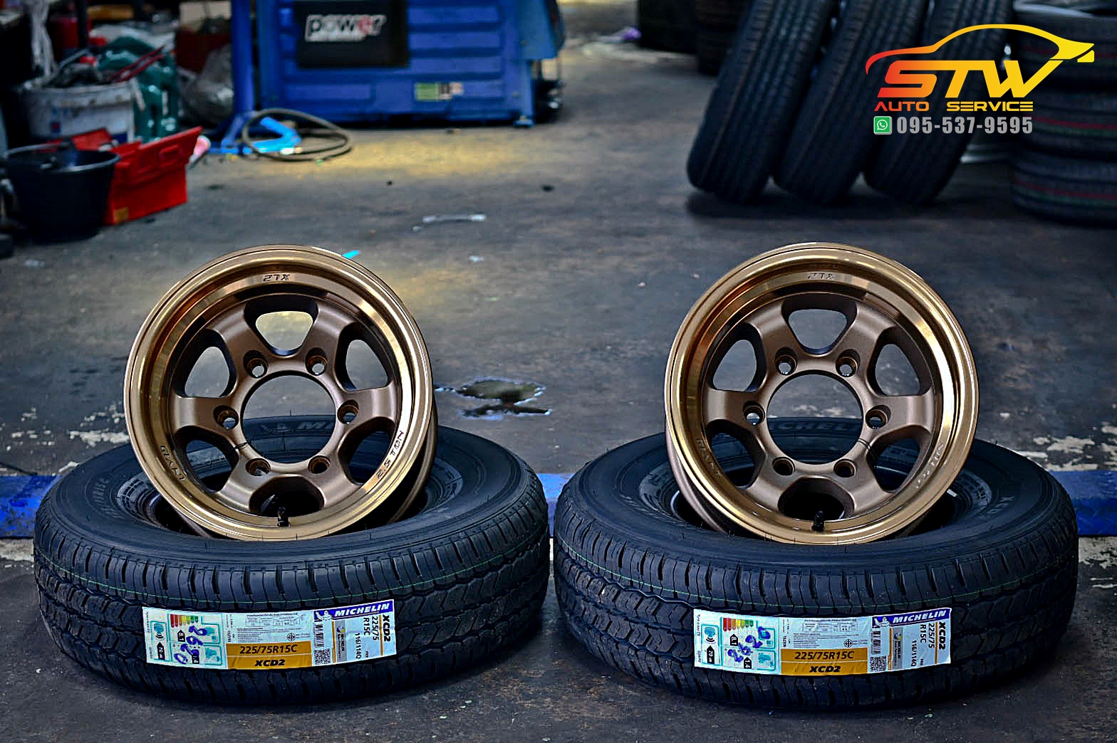 ล้อแม็กซ์ LENSO GIANT2 ขอบ15นิ้ว+MICHELIN XCD2 225/75R15 116/114Q