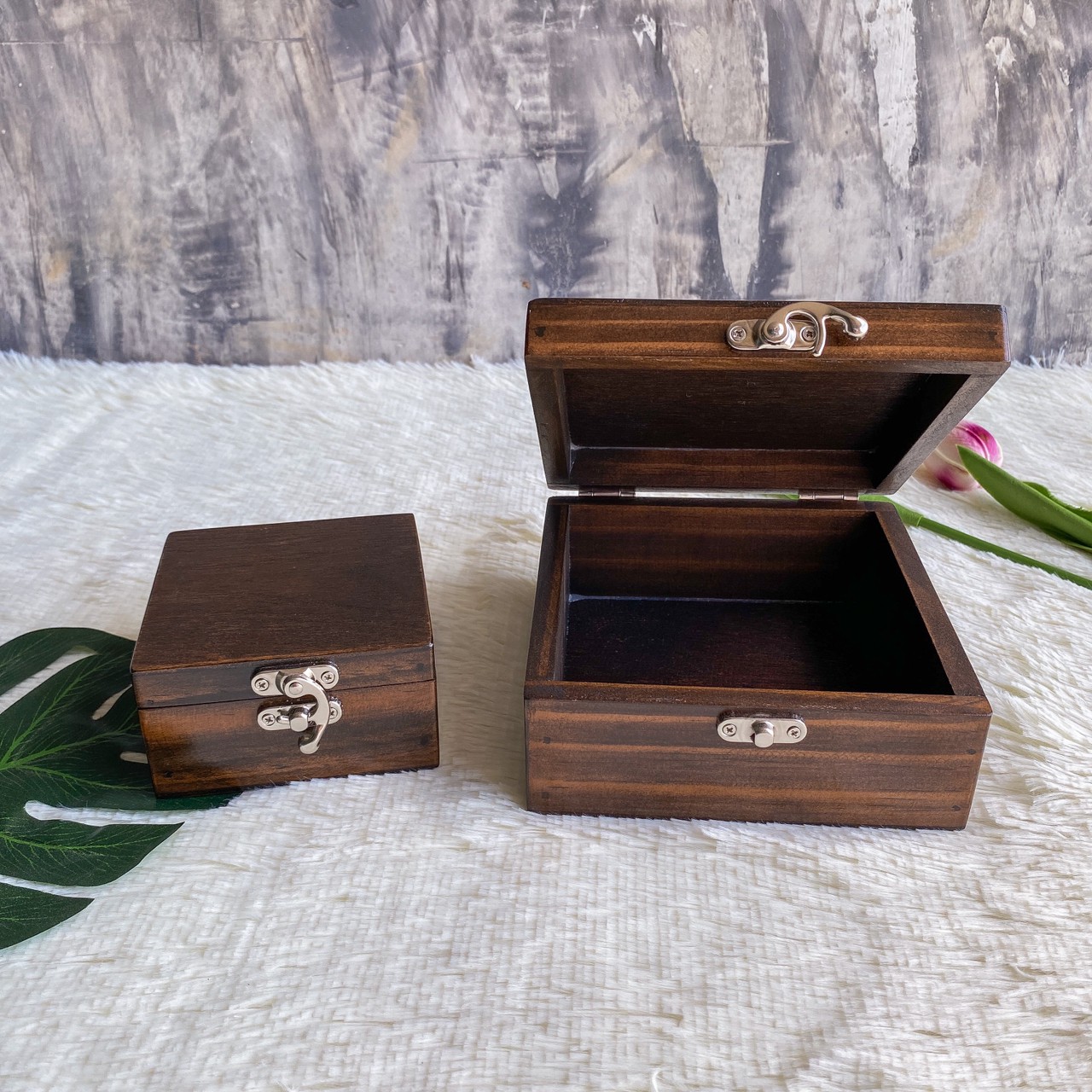 กล่องไม้ฝาล็อค ไซส์ M (Wooden lock box, M size)