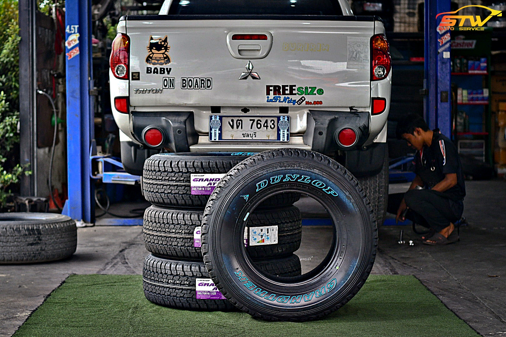 ยาง DUNLOP GRANDTREK AT22 265/70R16 112T ติดตั้งใส่ MITSUBISHI TRITON