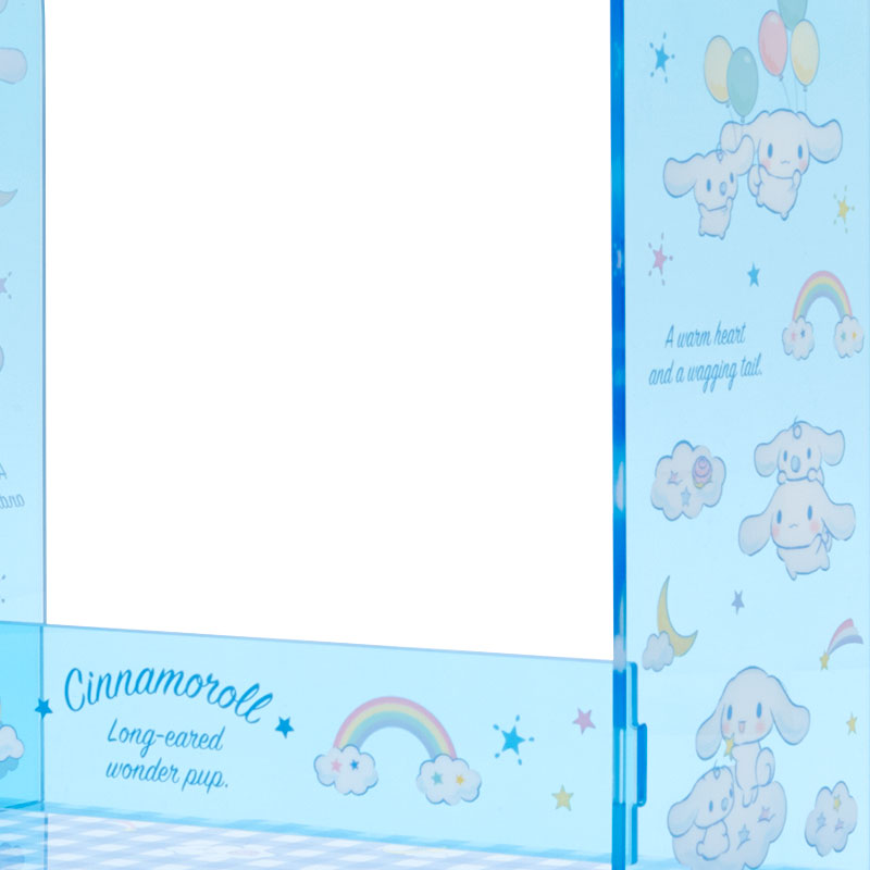 ที่แขวนหน้ากากอนามัย Sanrio แบบ Cinnamoroll สีฟ้า มีไม้แขวนให้ 5 ชิ้น ทำจากอะคริลิค เอาไว้แขวนหน้ากากหรือว่าชุดตุ๊กตาได้นะคะ ขนาด 28 x 10.5 x 27 ซม.