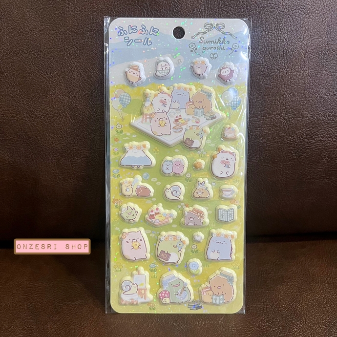 สติกเกอร์แบบนูน Funi Funi Sticker แบบ Sumikko Gurashi Picnic ขนาด 20 x 9.5 ซม.