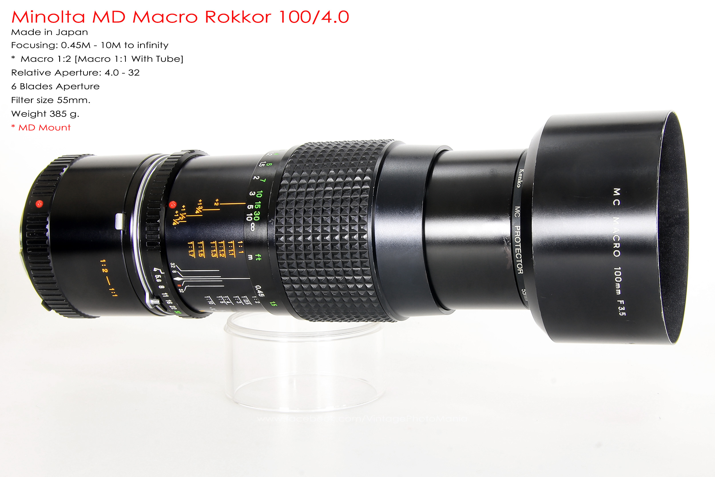 Minolta MD Macro Rokkor 100/4.0 *MD Mount เลนส์เทเลมาโครคมๆ