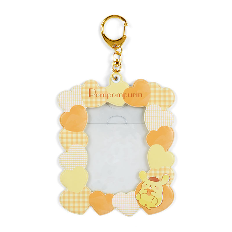 พวงกุญแจเฟรมการ์ด/โพลารอยด์/รูป/บัตร แบบขอบรูปหัวใจ ของแท้จาก Sanrio Japan สายติ่ง สายไอดอล ต้องมี ! ขนาด 10.8 x 0.3 x 13.3 ซม. ทำจาก PVC มี 5 แบบให้เลือก