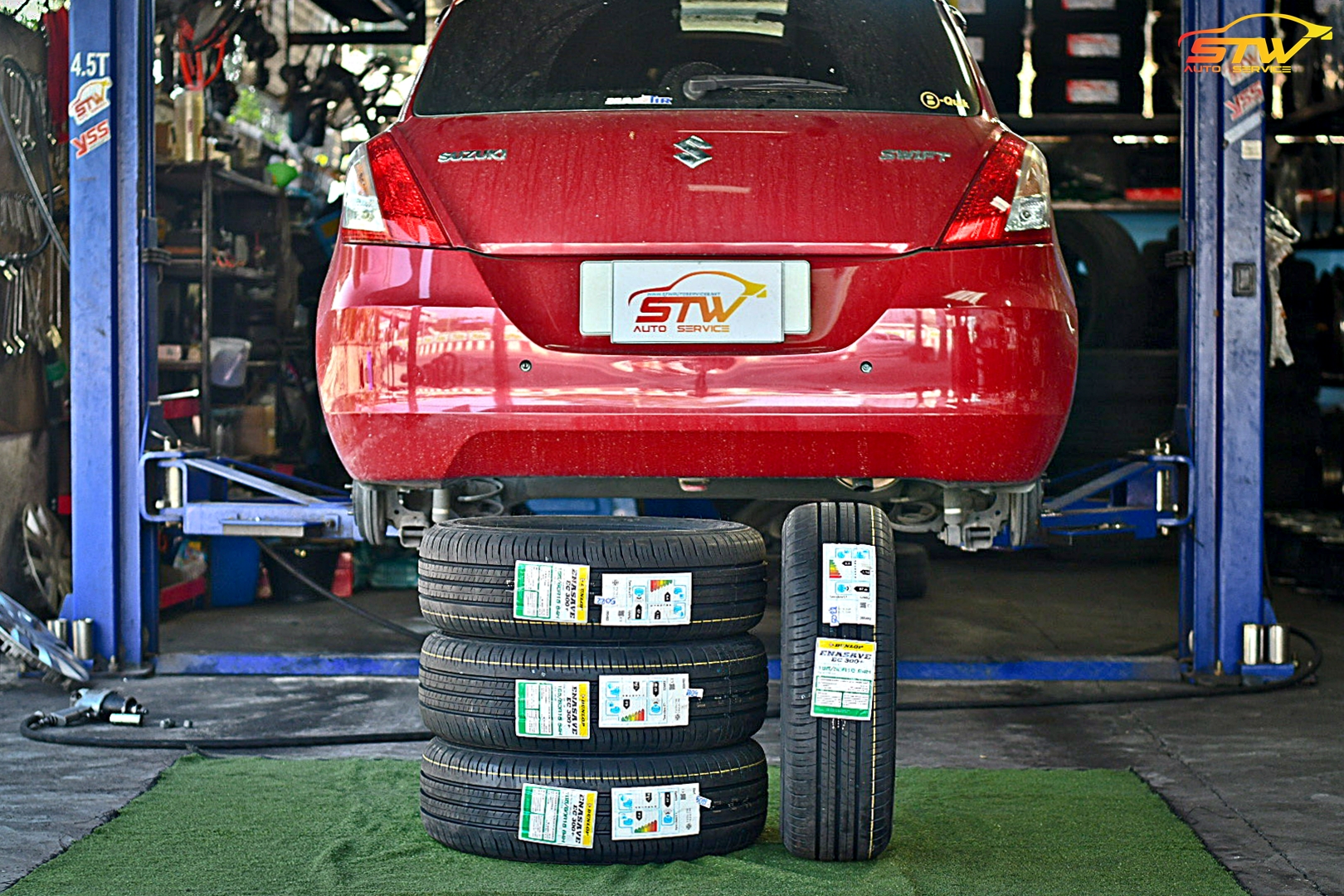ยาง DUNLOP ENASAVE EC300+ 185/60R15 84H ติดตั้งใส่ SUZUKI SWIFT