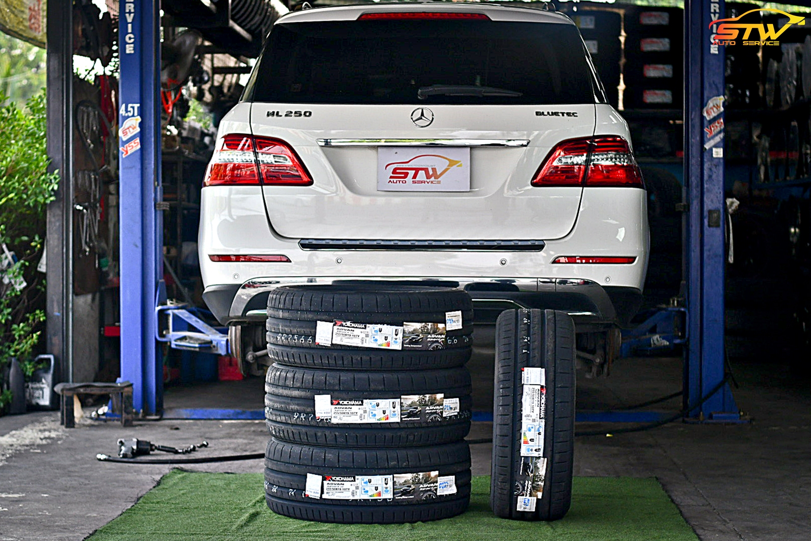 ยาง YOKOHAMA ADVAN Sport V107 255/50R19 107Y ติดตั้งใส่ MERCEDES BENZ ML250
