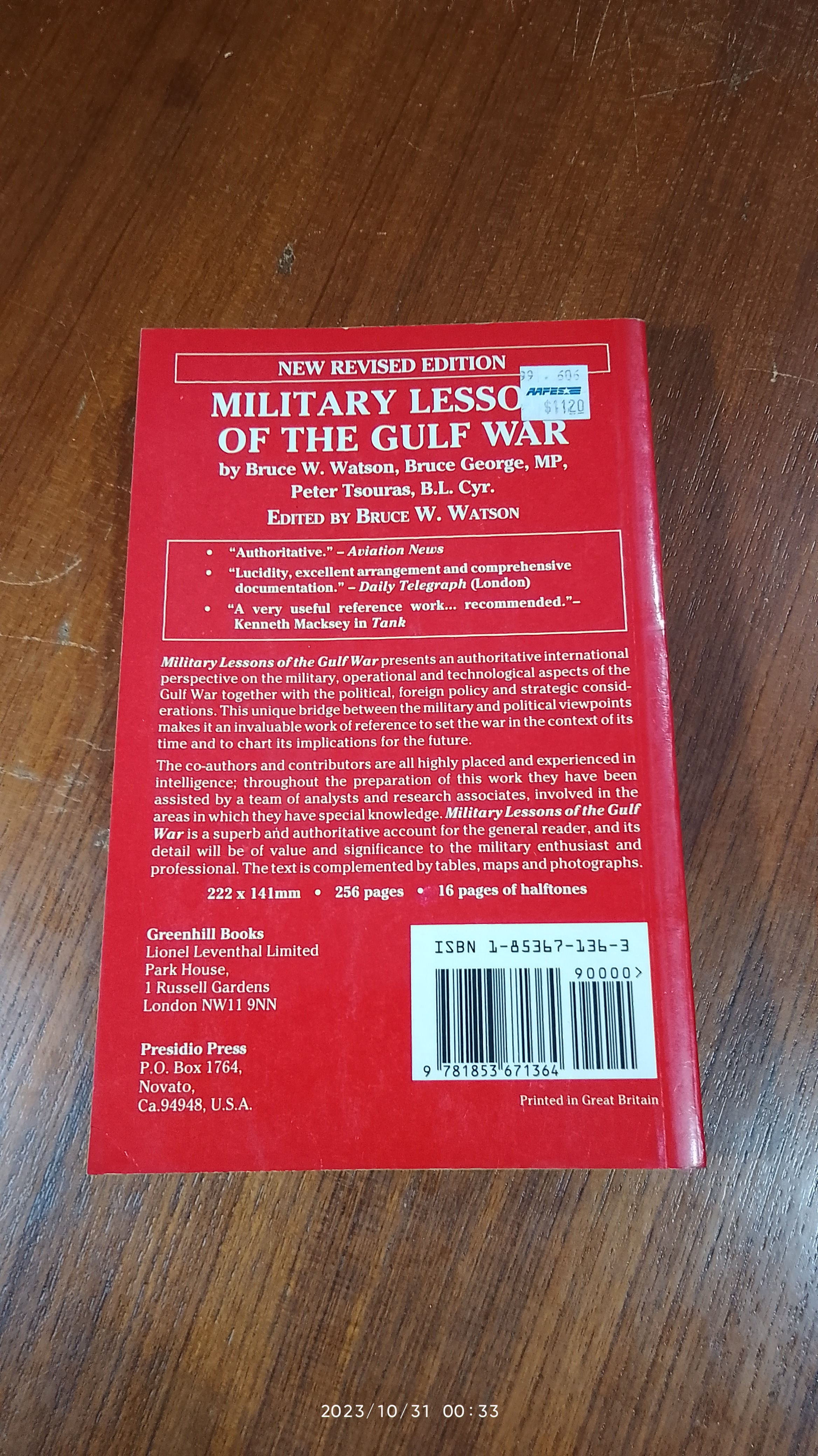 MILITARY LESSONS OF THE GULF WAR