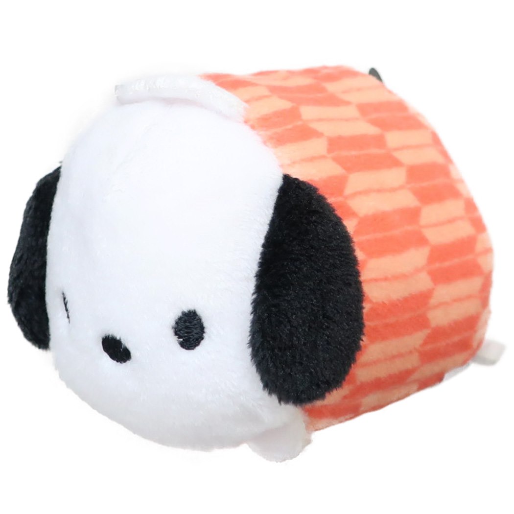 ตุ๊กตา Sanrio Characters Japanese Pattern แบบ Pochacco ตรงตัวทำเป็นลายแบบญี่ปุ่น น่ารักมาก ขนาด 6 x 5.5 x 8 ซม.