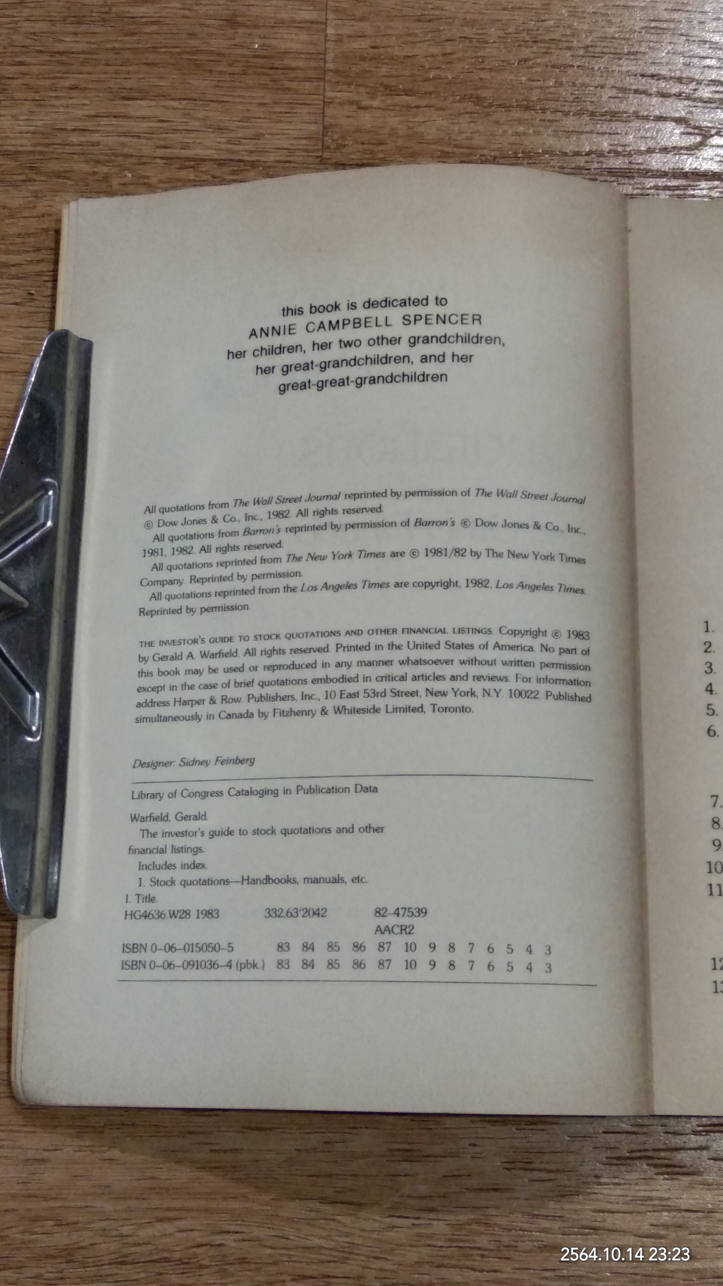 The Investor's Guide To Stock Quotations / Gerald Warfield