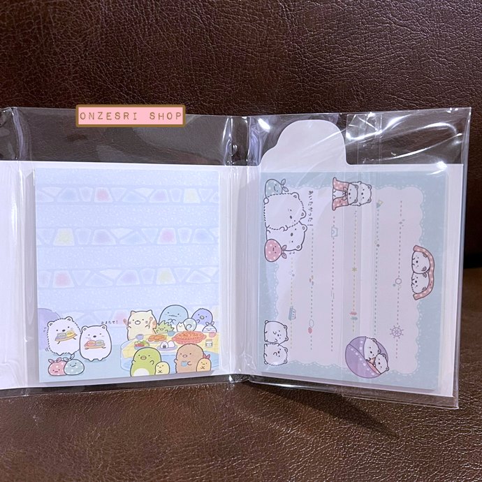 กระดาษโน้ต Memo แบบเล่ม Sumikko Gurashi Shiro Kuma Hometown แบบลาย Home ขนาด 9 x 7 x 1.2 ซม. มี 4 ลาย รวม 80 แผ่น