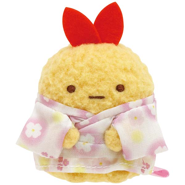 เซ็ตตุ๊กตา Sumikko Gurashi Ennichi เป็นแบบน้องหางกุ้งใส่ยูกาตะ มาพร้อมบ่อน้ำ และป้ายธงตามเทศกาล ขนาด 5.5 x 14 x 14 ซม.