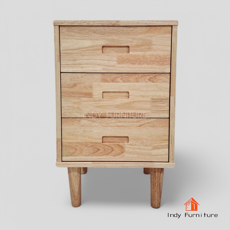 ตู้ลิ้นชักซ่อนของ ไม้ยางพารา รุ่น SAVING สีธรรมชาติ